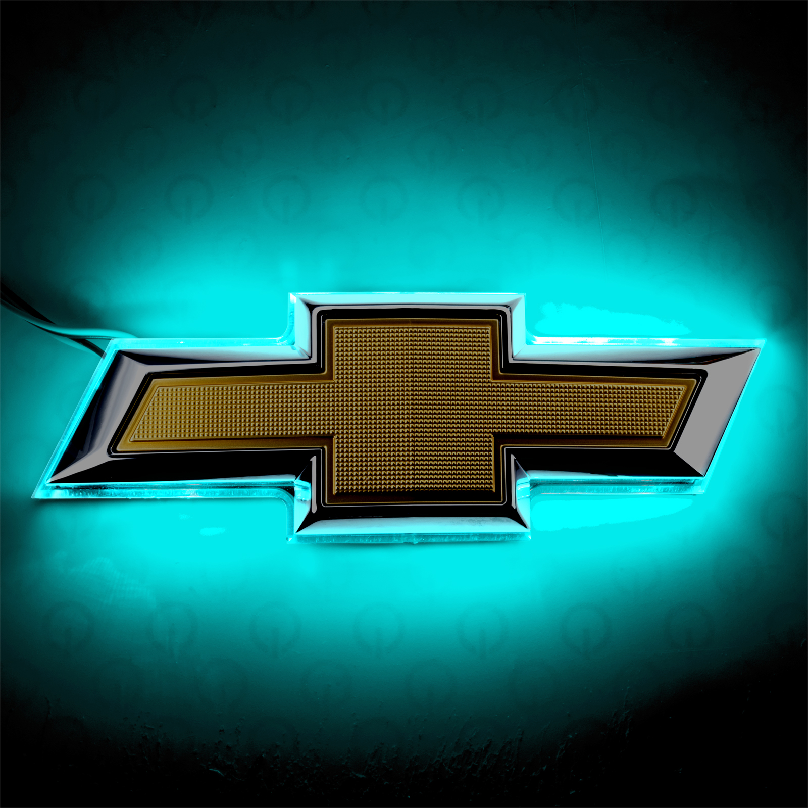 3157-010 - 2014-2015 Chevy Camaro Illuminated Bowtie - Dual Intensity - Aqua